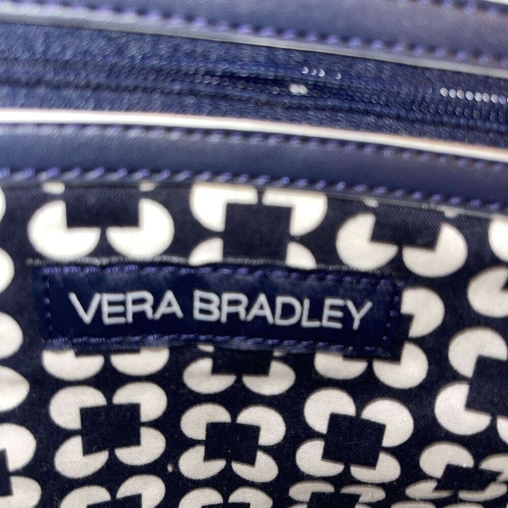 Vera Bradley BRAND NEW WITH TAGS Large Faux Leather Tote - Classic Navy​​​ - Picture 8 of 15